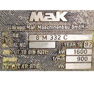 MAK 8 M 332 C MARINE ENGINE